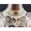 Image 5 : Bulbous Bodied Decorative Ceramic Vase in Rich Color Palette (14"H x 8.5"W)