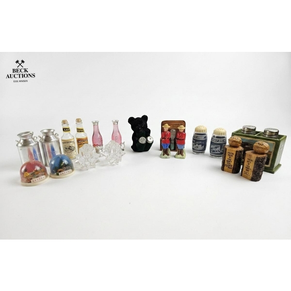 Different Porcelain figurals Salt And Pepper Shakers.