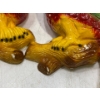Image 3 : Chalk Birds, Pair of Parrots with Red, Yellow and Blue Feathers