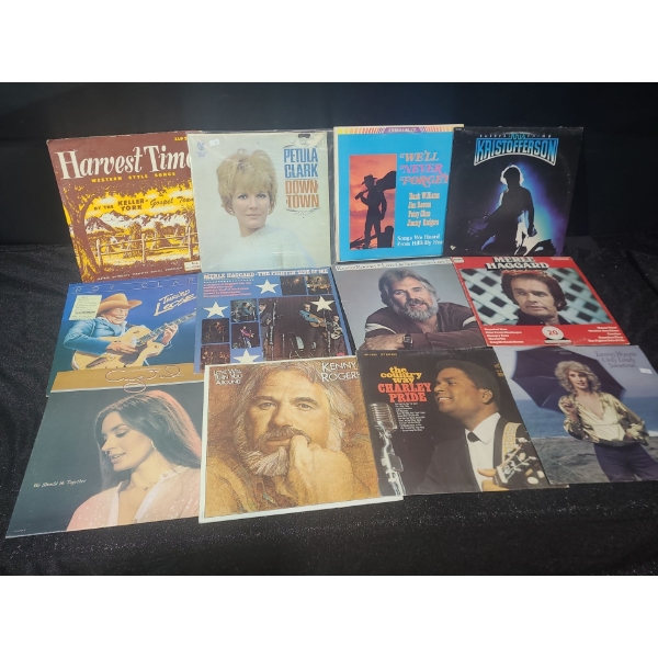 Selection of Country Records: Kenny Rogers, Merle Haggard, Charley Pride and More!