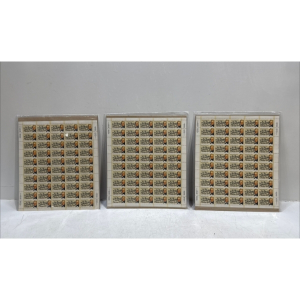 Set of 3 William Hamilton Merrit Stamp Papers