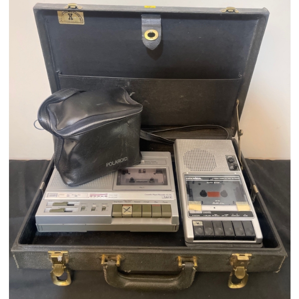 NORRIS XTen 2 Speed Cassette Tape Recorder w/ PULSAR III & Vintage Polaroid 