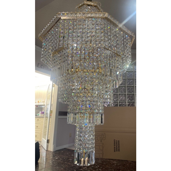 Breathtaking Crystal Chandelier 45T Cascading Elegance 