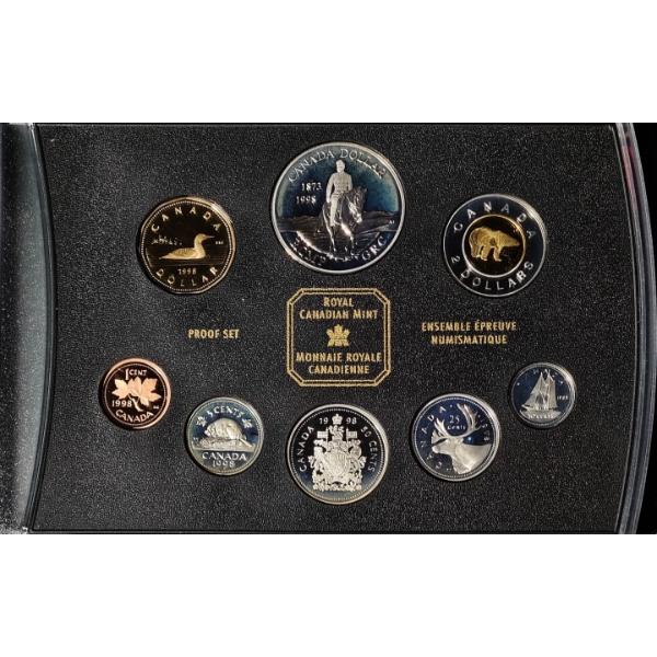 1998 125th Anniversary RCMP - 92.5% Sterling Silver & Base Proof Set