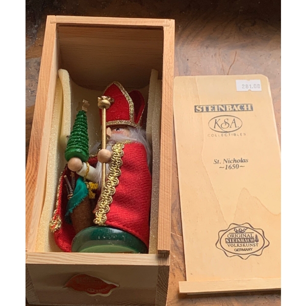 Steinbach Collectibles Handmade in Germany St. Nicholas Limited Edition Figure in Wooden Crate - 6T 