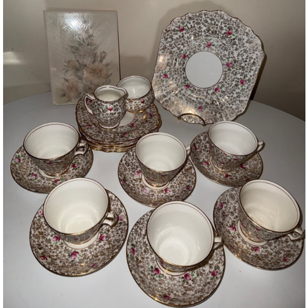 Thomas Forester & Sons Ltd Vintage Phoenix Bone China - Cups, Saucers, Cream&Sugar