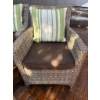 Image 4 : Four-Piece Wicker Patio Furniture Set with Cushions