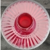 Image 2 : Stunning Vintage Royal Ruby Red Ribbed Glass Plate & Ruby Red Anchor Hocking Vase