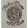 Image 7 : Cuban Rose & Tudor Rose With 22K Gold Trim Porcelain Plates