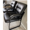 Image 3 : Pair Of PU Leather Arm Chairs - Slight Damage See Photo