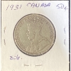 Image 3 : 1931 Canadian 50 Cent Coin 92.5% Silver 11.62 Grams