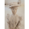 Image 5 : Austin Production Plaster Resin Statue of Woman Holding Parasol 6 W, 5 D, 19 T (Including Base)