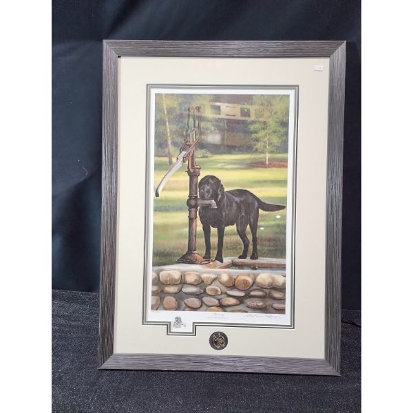 1446/3000, "Waiting" Artist Maurade Baynton, 24 X 33 Framed Under Glass