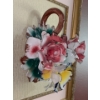 Image 2 : Antique 3D Ceramic Floral Art 13x13