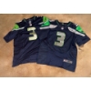 Image 1 : Seahawks Wilson #3 Autographed Jersey Size 40 and Tee Size 40