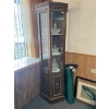 Image 1 : Three tier corner cabinet with bottom storage. 72” l x 22”w x 11”D. Contents not included. 