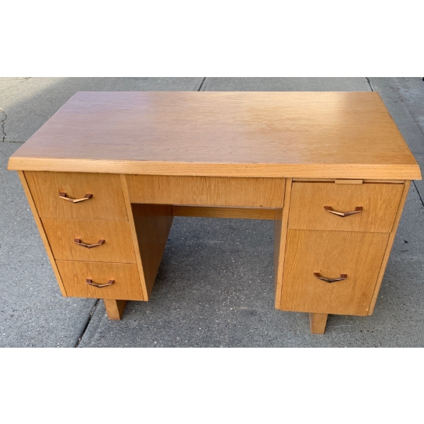 White Oak Desk w/ Filing Drawer 