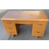 Image 1 : White Oak Desk w/ Filing Drawer 