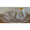 Image 2 : Crystal Bowl, Cream N Sugar Cups & Tray, w/ Large Vase