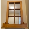 Image 2 : Oak Entry Way Decor - Coat Tree w/ Rustic Window Frame Mirror / Shelf 18x30