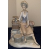 Image 1 : ZEPHIR/LLADRO Sitting Woman Porcelain Sculpture  - 10W, 10D, 12T 