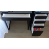 Image 2 : Small Black Desk w/Black Wood Filing Cabinet on Wheels  29"w x 20"d x30" tall