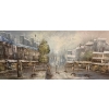 Image 2 : Large Painting of City Street, Artist: N. Stevem