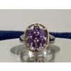 Image 2 : Sterling Silver and 1.47ct Amethyst Ring, Total Weight of 4.6g