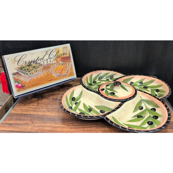 Clay Art Oliva Rustica and Crystal Clear Dish Set
