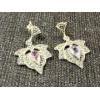 Image 1 : Sterling Silver Amethyst Marcasite Ear Rings 4.3g