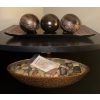 Image 1 : Decor Charms - Spherical Shelf Art On Platter w/ Oblong Rock Garden 17'Long