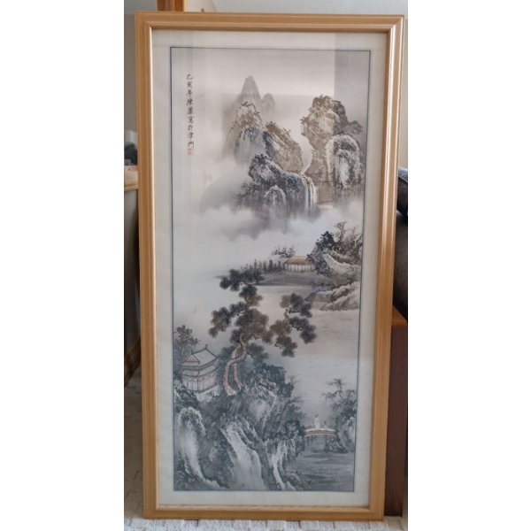 Beautiful Japanese Hanging Scroll Art - 21x43
