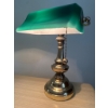 Image 1 : Brass Bankers Desk Lamp with Green Glass Shade