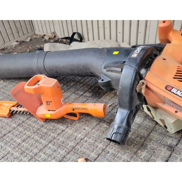Black & Decker VORTEX Blower w/ Black & Decker Hedge Trimmer 