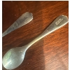 Image 2 : BIRKS Sterling Vintage Cobalt Blue Salt Cellars w/ Stamped Sterling Collectable Spoon