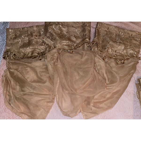 Luxury Gold Curtain Collection Shams Valence Panels & More