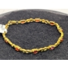 Image 1 : 10K Gold, Garnet and Diamond Bracelet  (total weight 4.8g)
