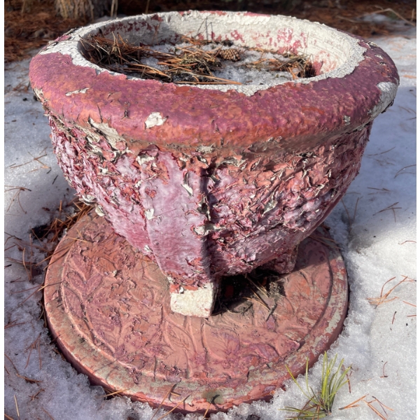 Outdoor Planter  20"tall (paint is chipping)