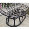 Image 3 : Modern Rattan Double Papason Chair w/ Microfiber Cushion - Seats 2 Comfortably 42L