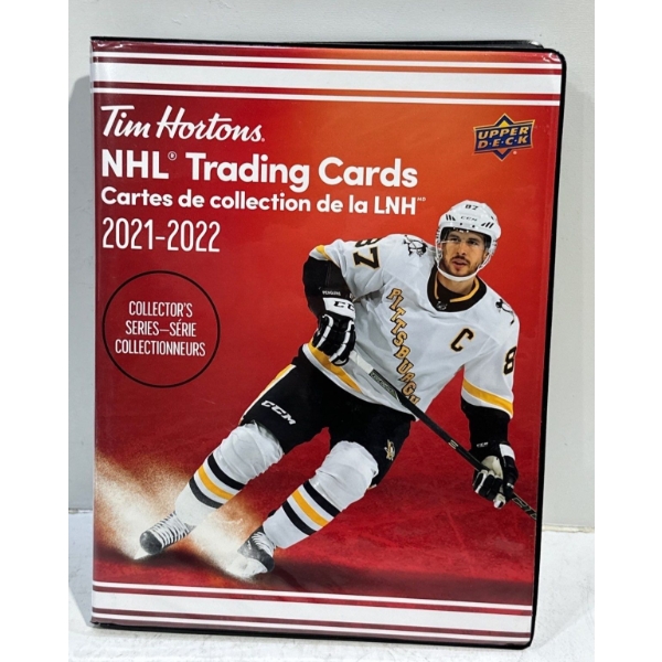 Binder of Upper Deck/Tim Hortons 2021/22 Collector Hockey Cards