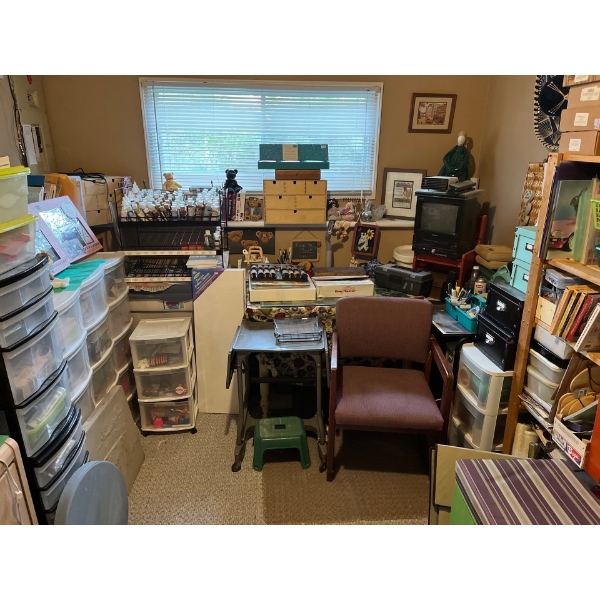 Crafters Paradise we have a room full of crafting supplies, new supplies everything a crafter could 