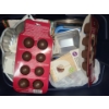 Image 2 : Bin of Baking Items Including: Brownie Pop Molds, Cake Tins, Tablecloths and  More!