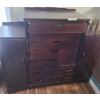 Image 1 : 7 Drawer Wood Cabinet w Side Cupboards 50 w 16 d 44 h
