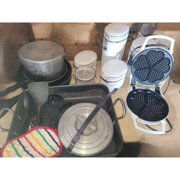 - Cuisinart Waffle Maker, Canisters, Roasting Pan, Cooking Utensils and More!