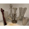 Image 1 : Collection Of Glass Vases & Decanter