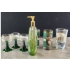 Image 4 : Variety of Collectable Glass Items Including Cups, Stemmed Glasses, and a Soap Dispenser