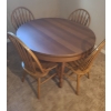 Image 1 : Dining Table w/ Hidden Game Boards 48" Diameter, 40 T and 4 Chairs 18.5 W, 17.5 D, 38 T 