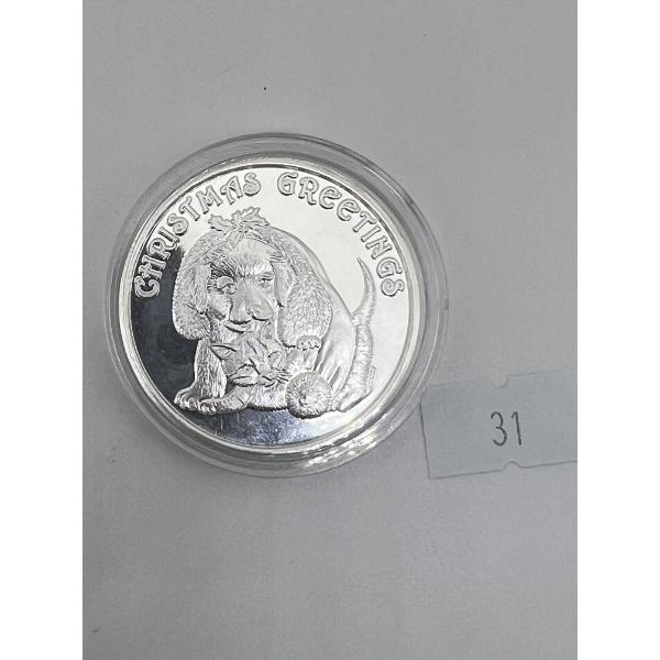 SilverTowne 1oz pure Silver Season Greetings Round 