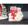Image 3 : Coca Cola Polar Bear Village Collection " Village School" and Classic Tree Ornaments