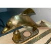 Image 5 : Retro Telephone Table 31x25x27 w/ Brass Dolphin Bell Chrome Floor Lamp & More